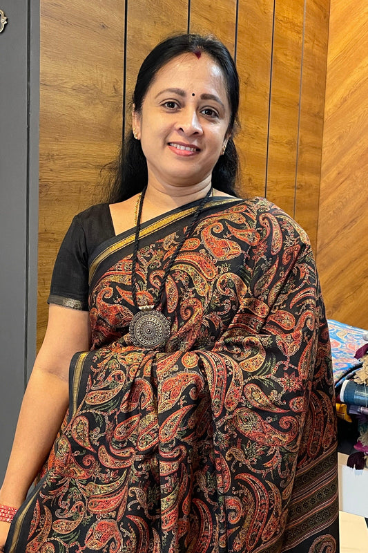 Kalamkari Printed Silk | PPS02 - Manju Boutique