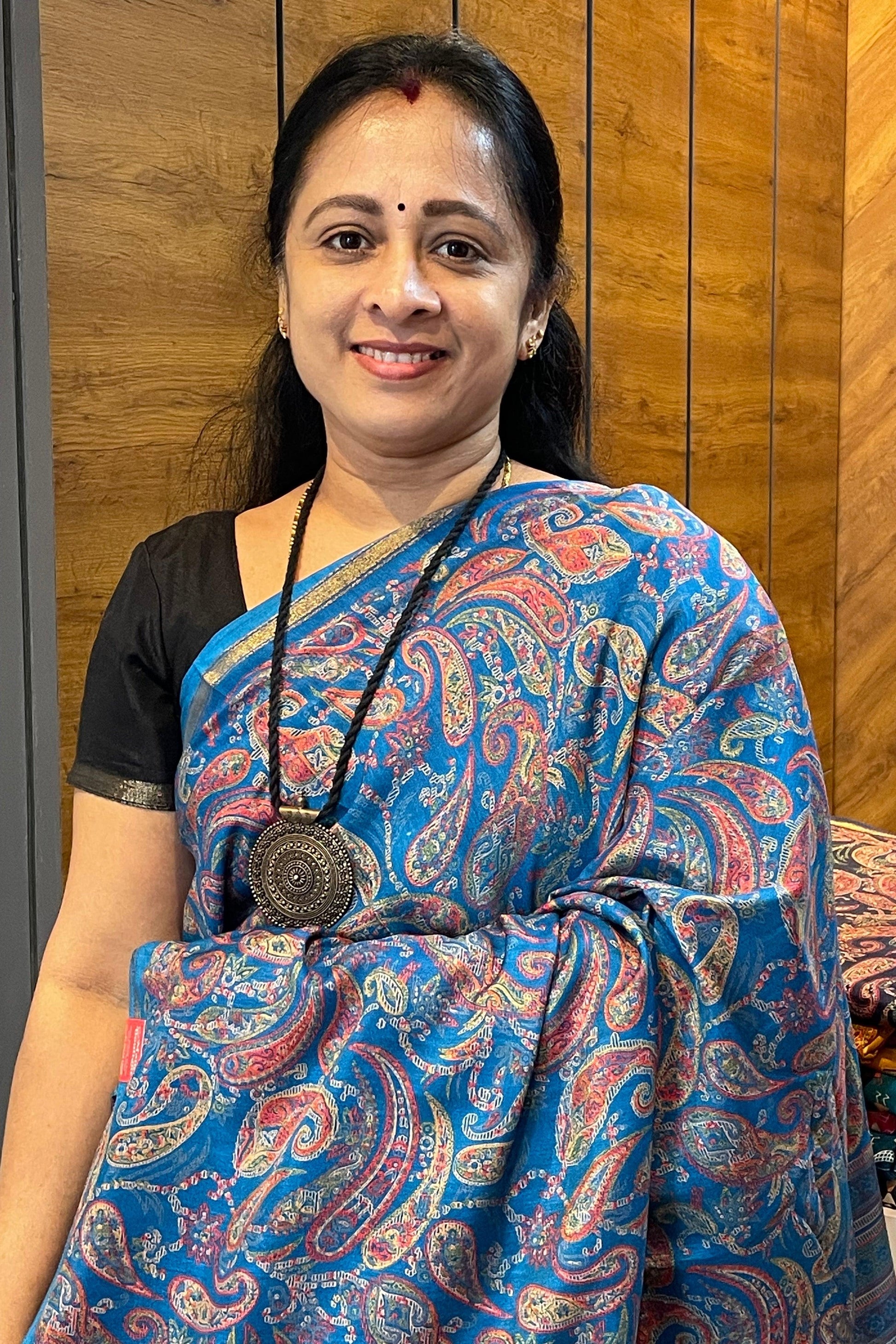 Kalamkari Printed Silk | PPS06 - Manju Boutique