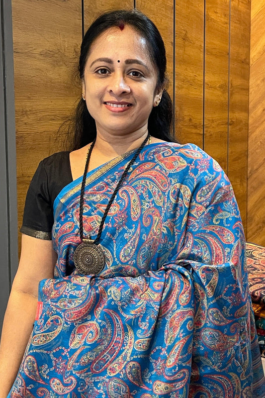 Kalamkari Printed Silk | PPS06 - Manju Boutique