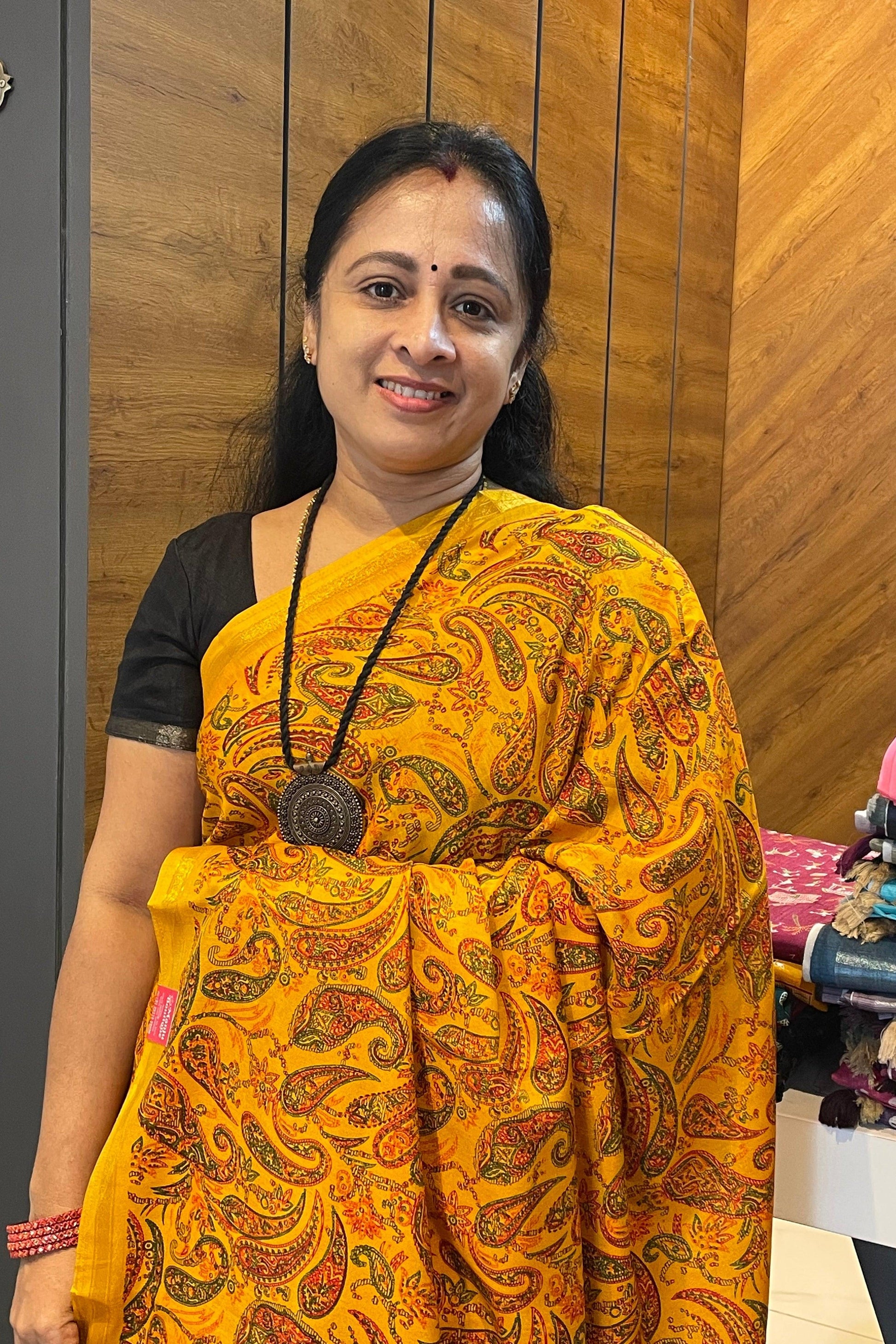 Kalamkari Printed Silk | PPS03 - Manju Boutique