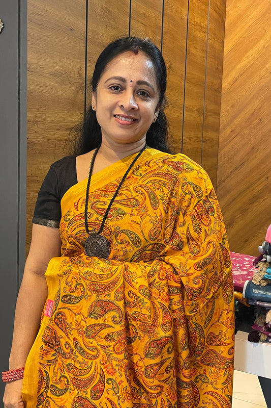 Kalamkari Printed Silk | PPS03 - Manju Boutique