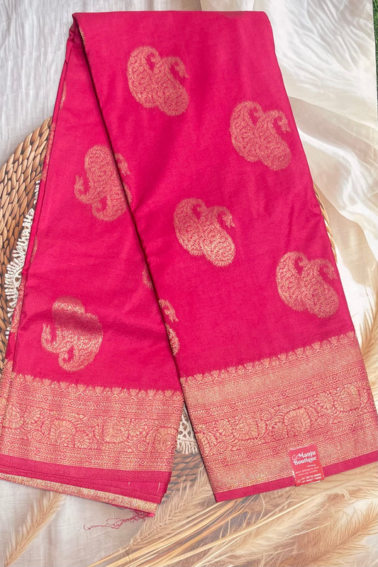 Bridal Soft Silk Saree| MBFC04 | PINK
