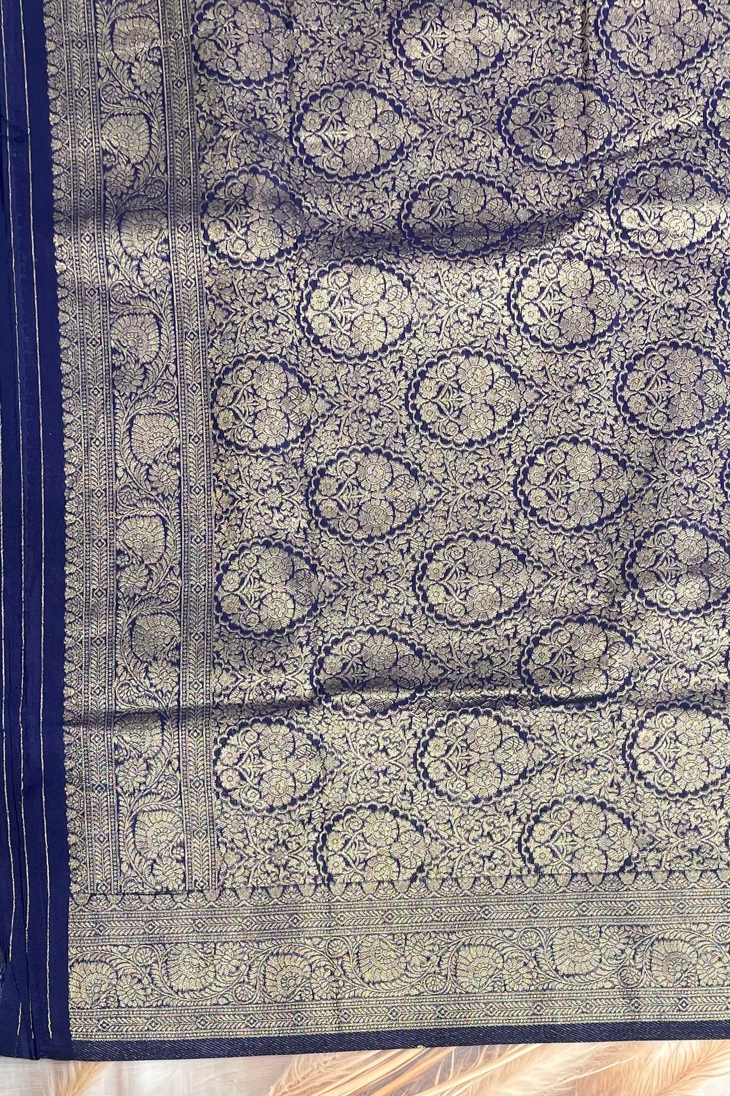 Bridal Soft Silk Saree| MBFC06 | Navy Blue