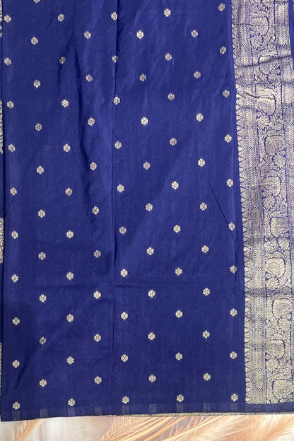 Bridal Soft Silk Saree| MBFC06 | Navy Blue