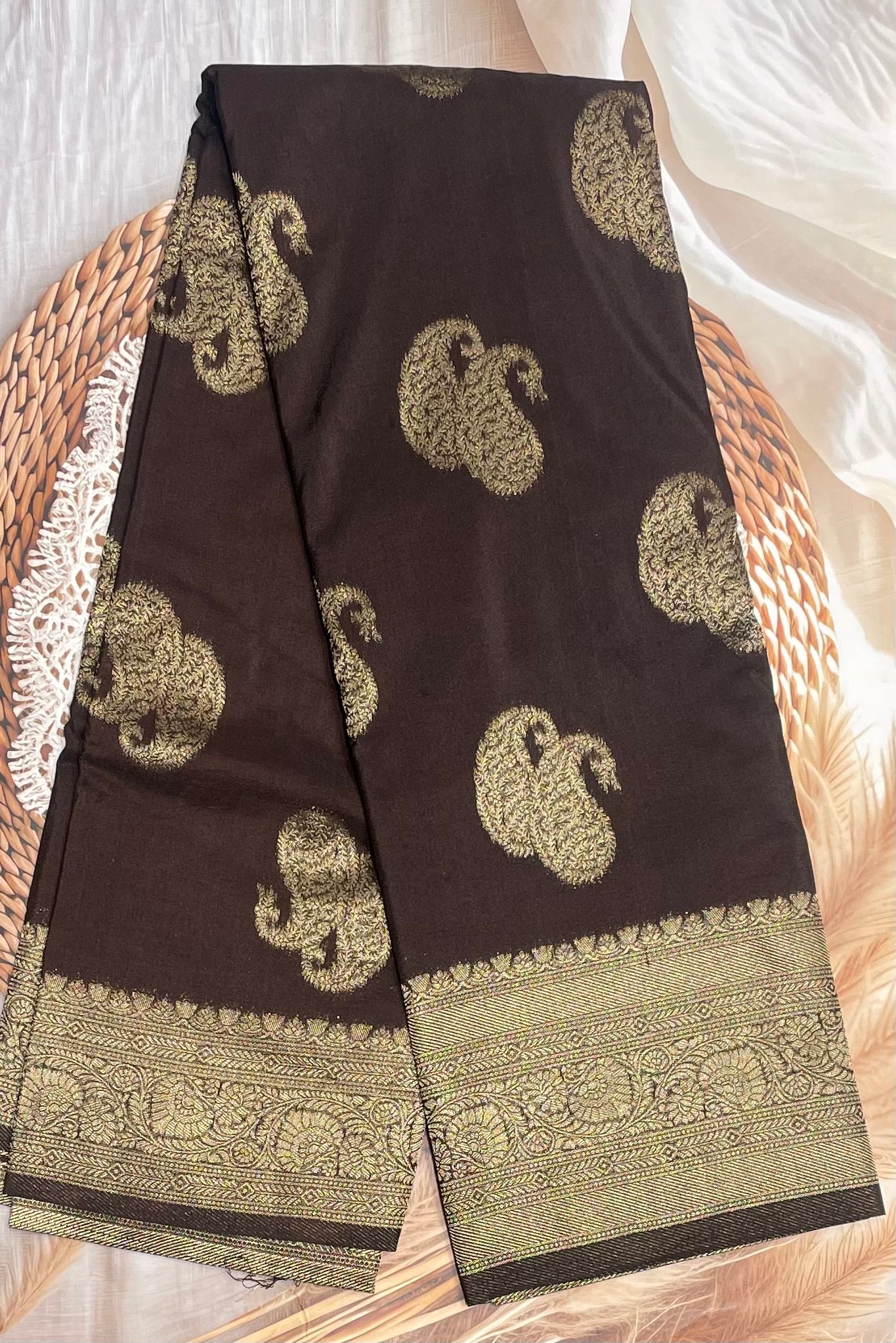 Bridal Soft Silk Saree| MBFC11 | Coffee