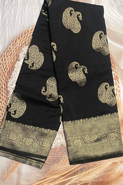 Bridal Soft Silk Saree| MBFC07 |Black