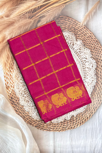 Madurai  Sungudi Cotton Sarees | Rose| SC05