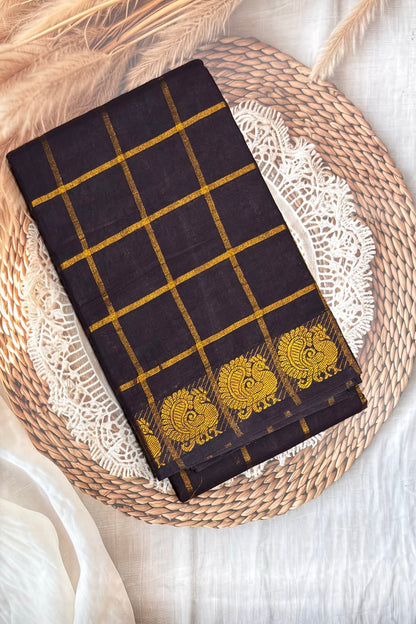 Madurai  Sungudi Cotton Sarees |Coffee | SC11