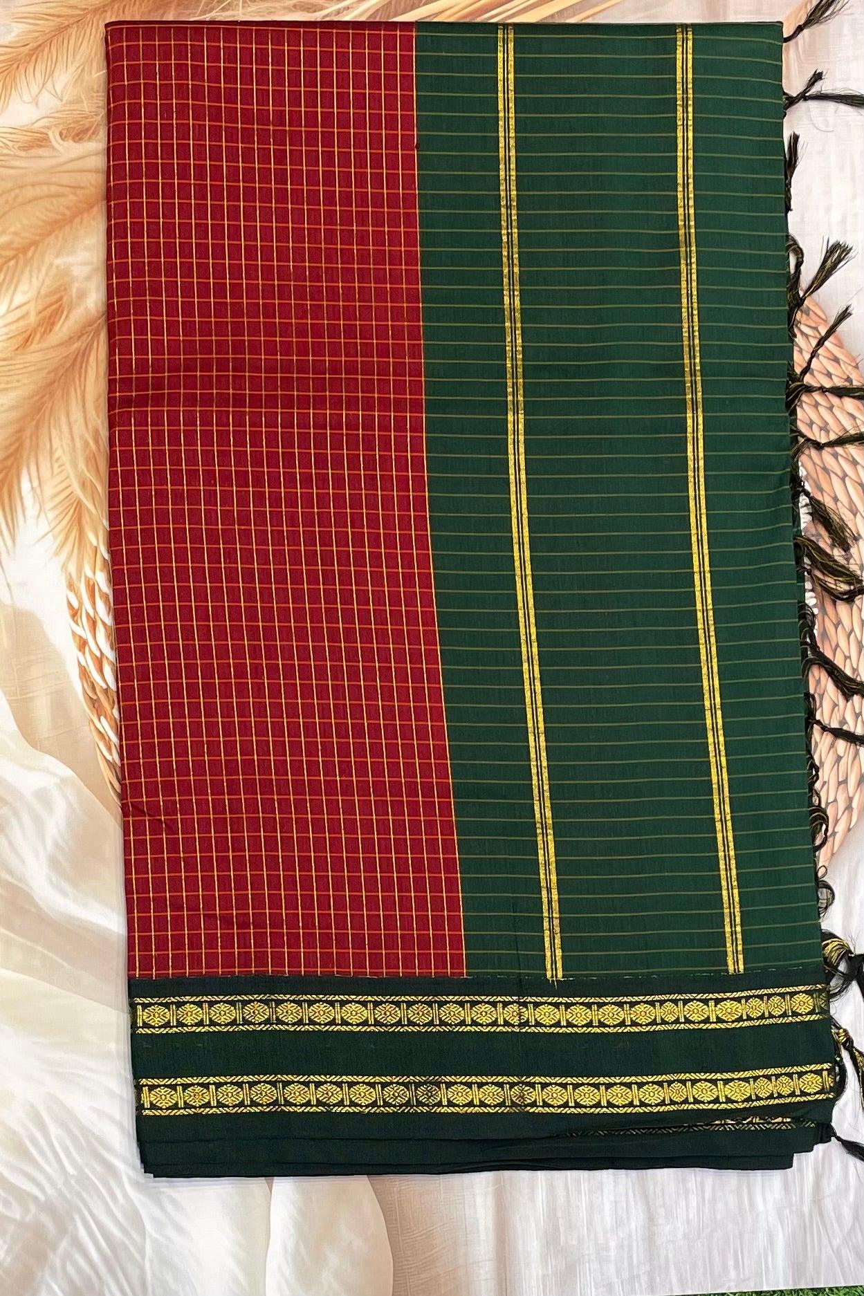Kalyani Cotton Checks Retta Petta |KCRP05 - Manju Boutique
