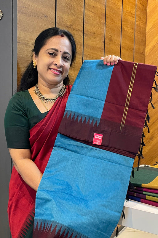New Gen Kalyani Cotton Tower Border| KCSM05 - Manju Boutique