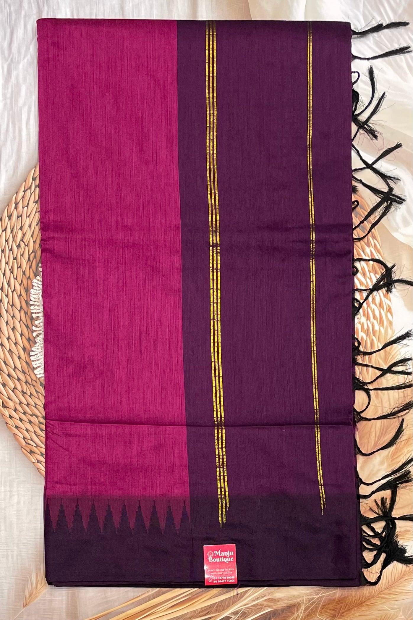 New Gen Kalyani Cotton Tower Border| KCSM06 - Manju Boutique
