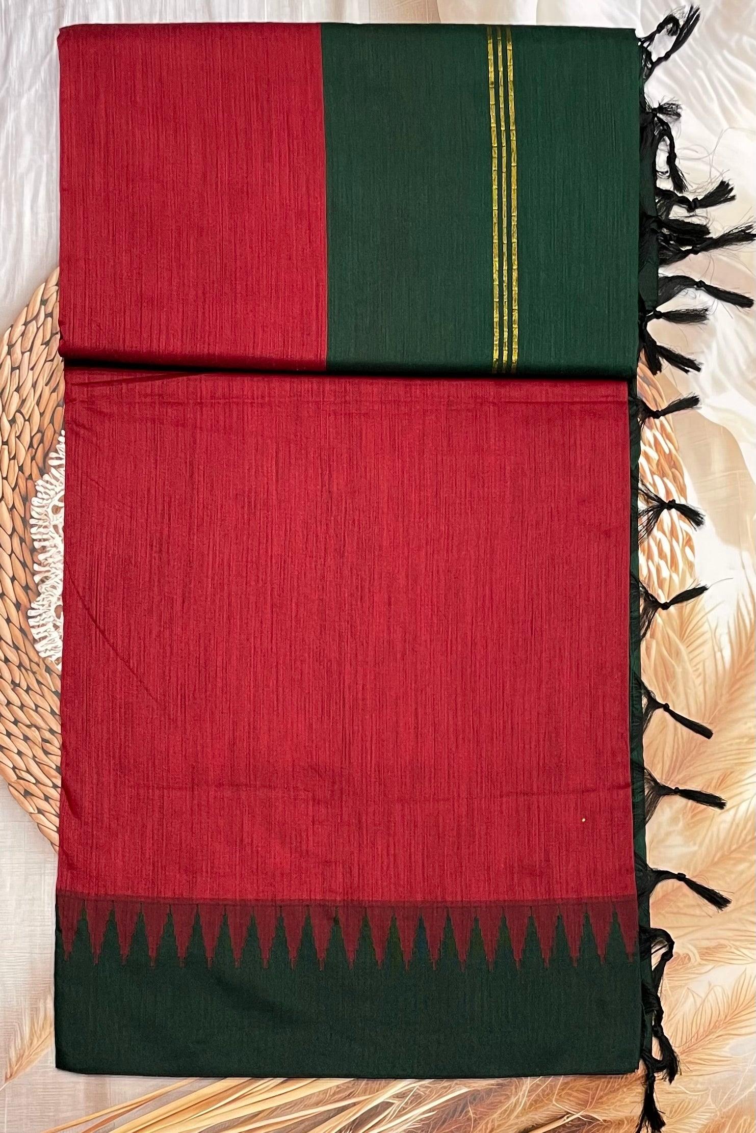 New Gen Kalyani Cotton Tower Border| KCSM01 - Manju Boutique