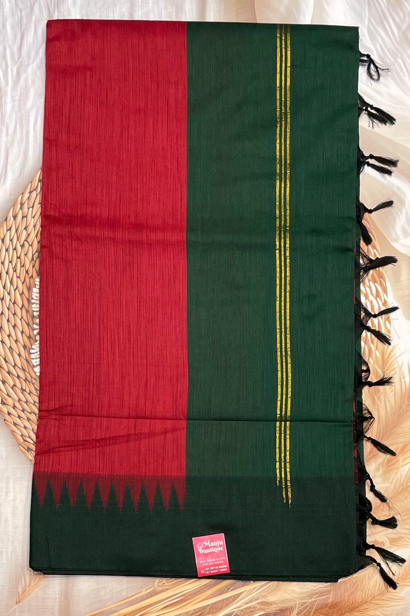 New Gen Kalyani Cotton Tower Border| KCSM01 - Manju Boutique