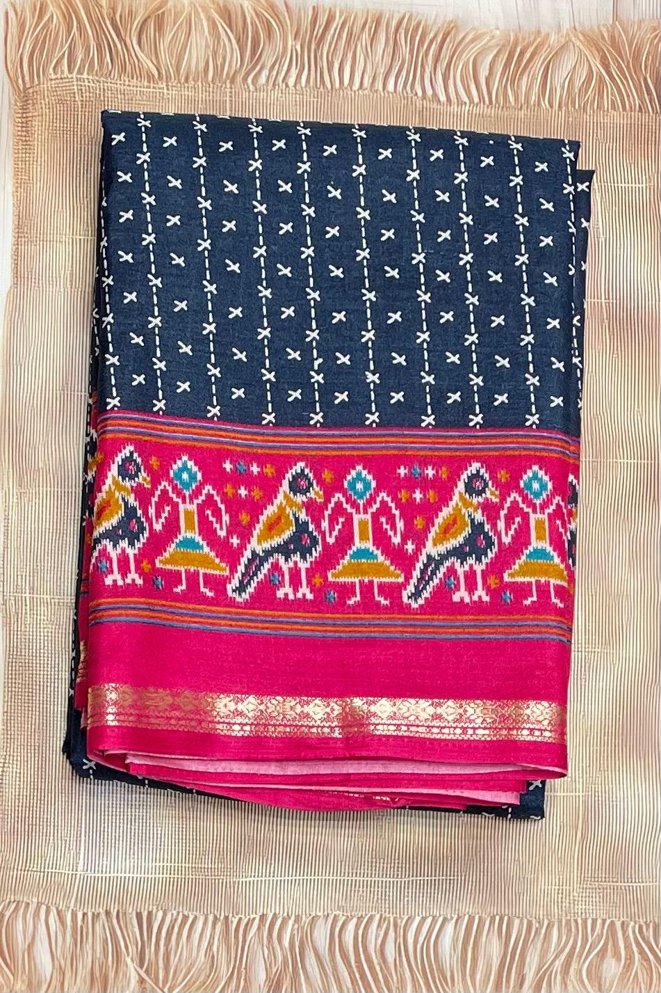 Patola Printed Silk | PS07 - Manju Boutique