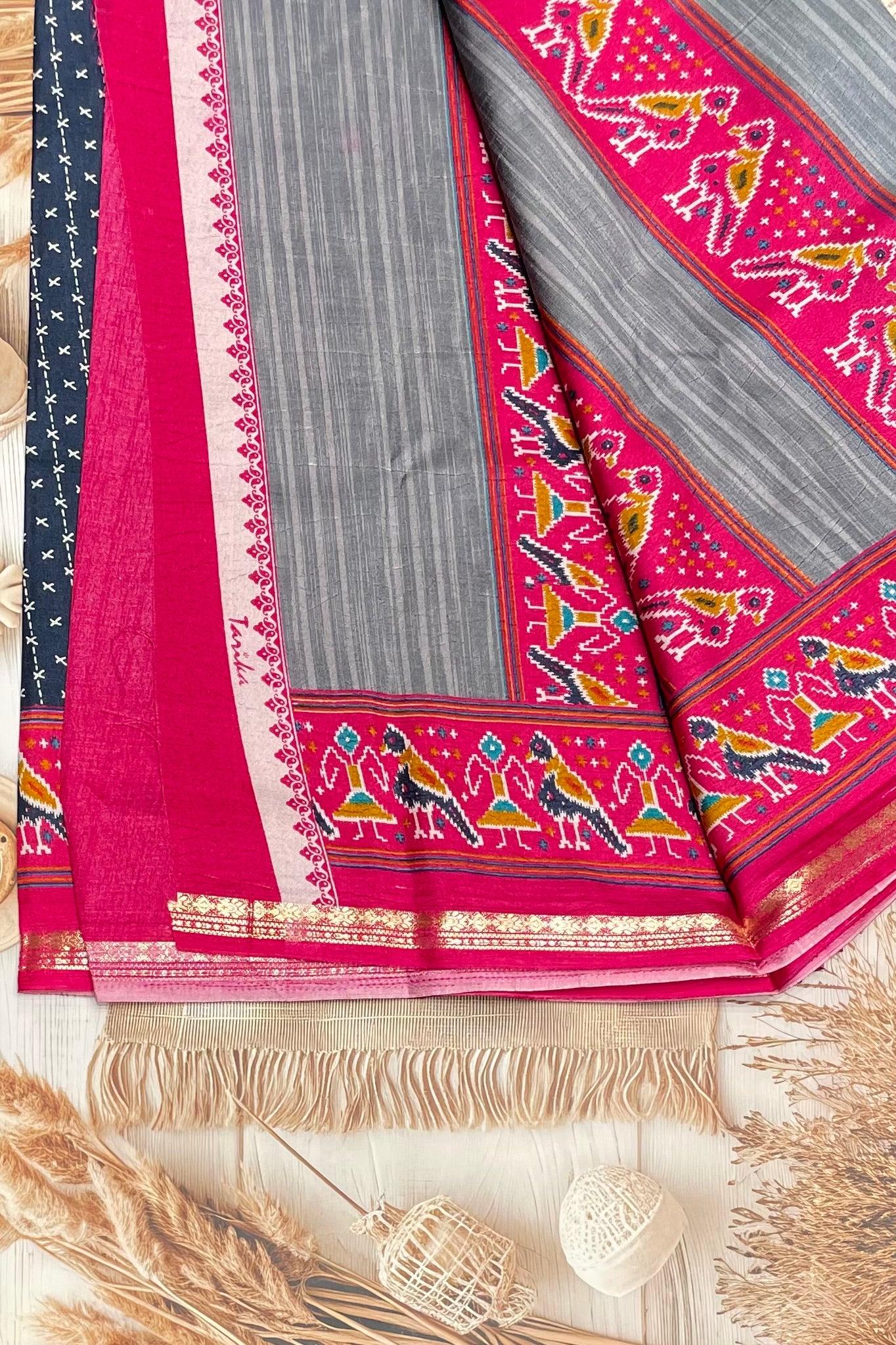 Patola Printed Silk | PS07 - Manju Boutique