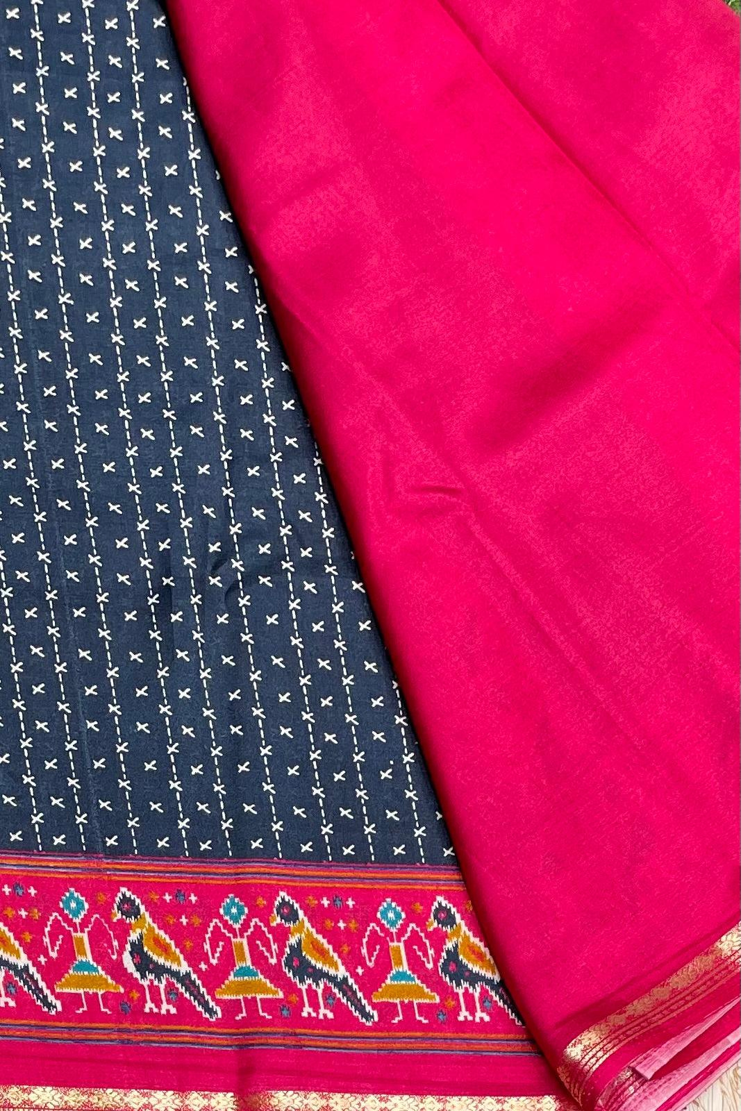 Patola Printed Silk | PS07 - Manju Boutique