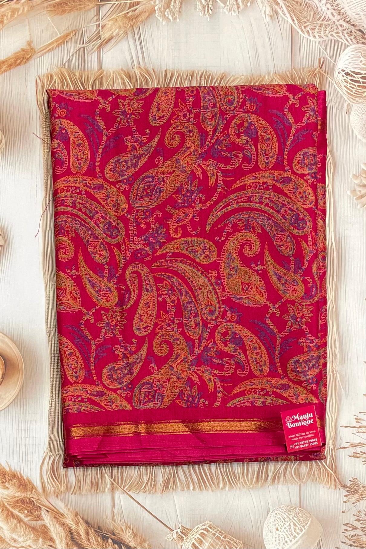Kalamkari Printed Silk | PPS01 - Manju Boutique