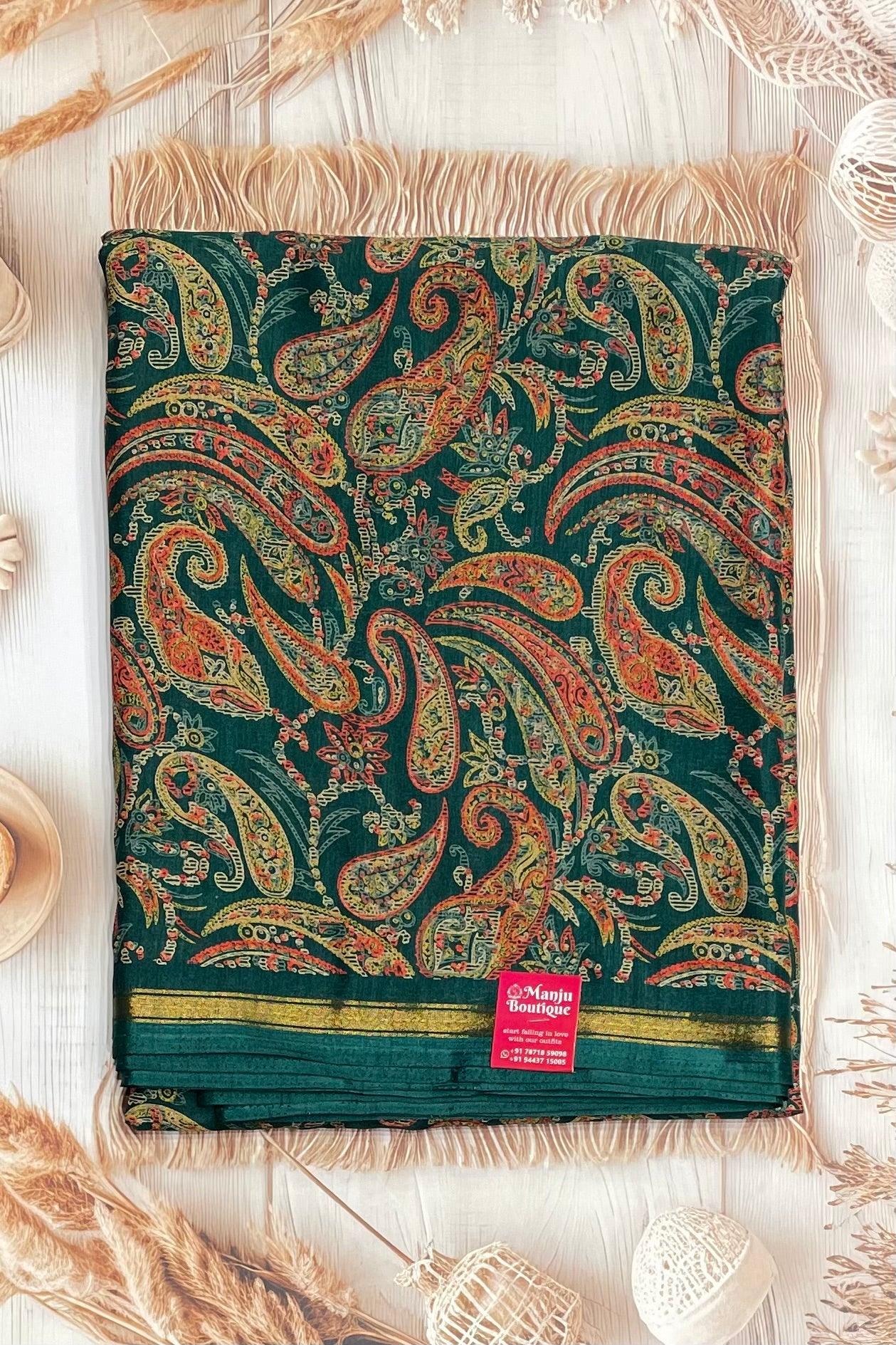 Kalamkari Printed Silk | PPS05 - Manju Boutique