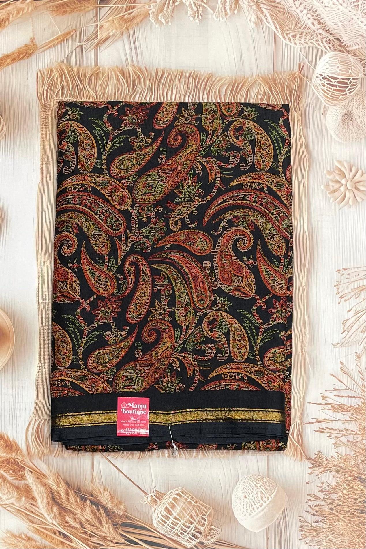 Kalamkari Printed Silk | PPS02 - Manju Boutique