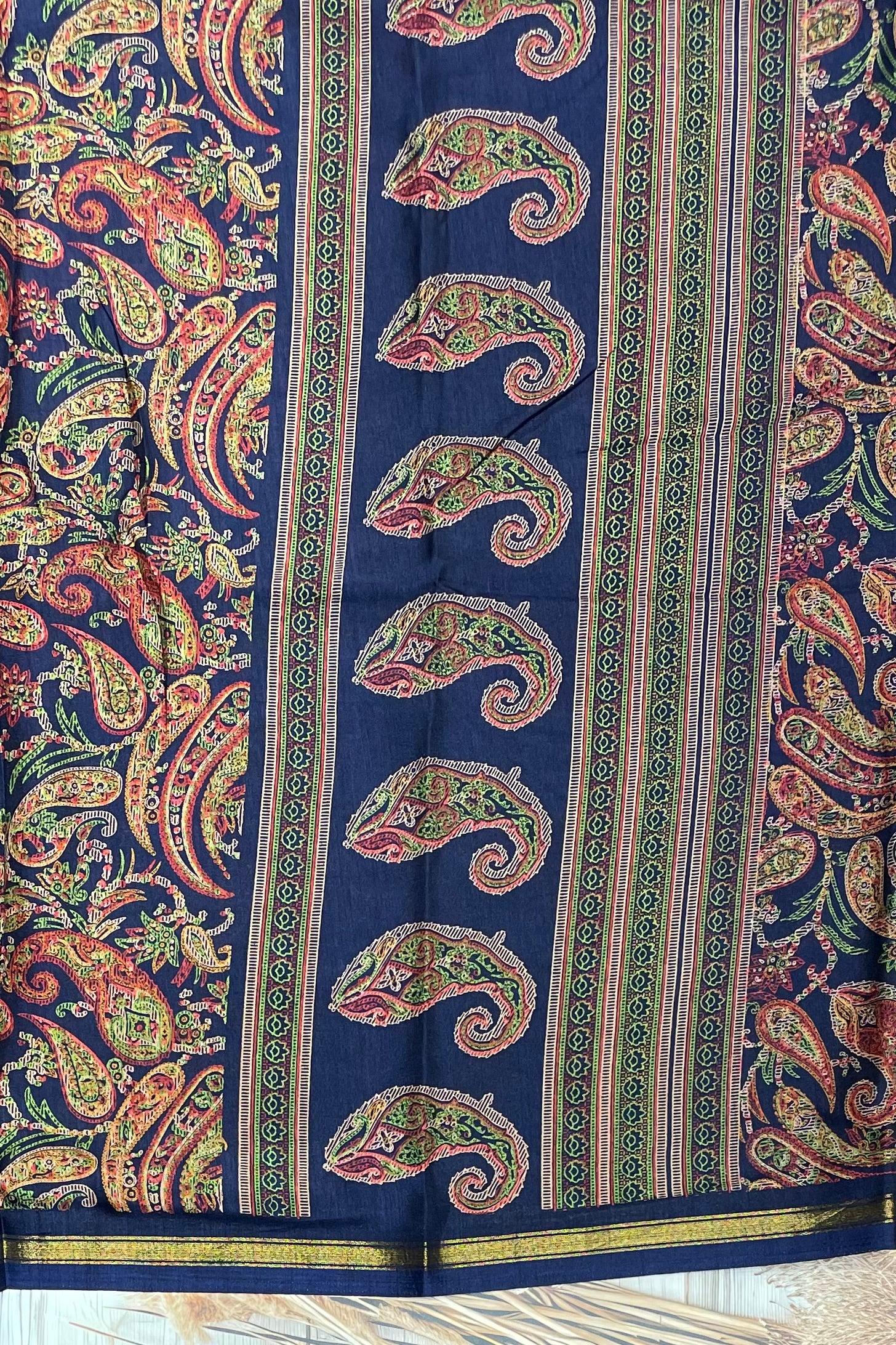 Kalamkari Printed Silk | PPS04 - Manju Boutique