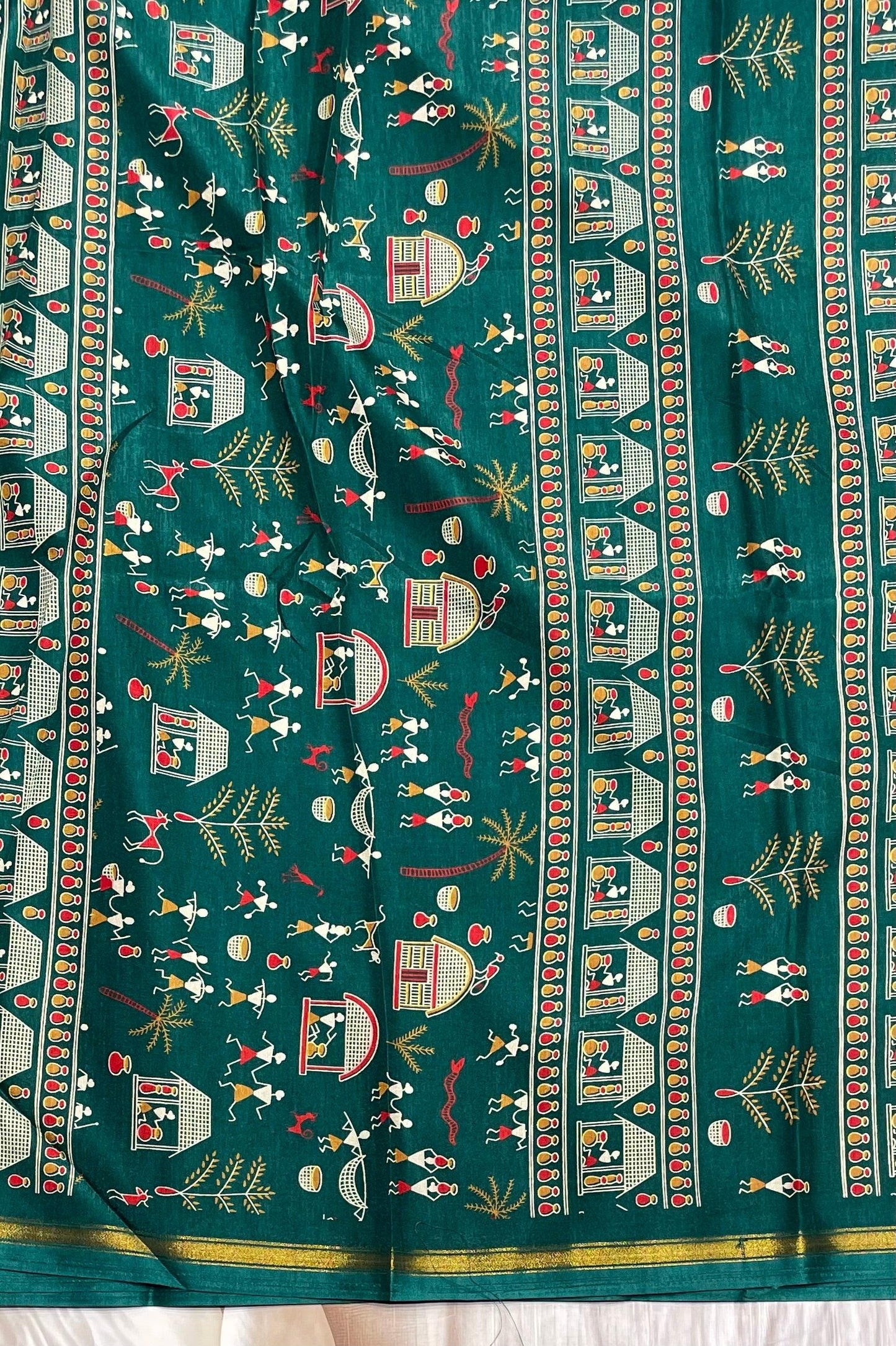 Warli Printed Silk | PPS10 - Manju Boutique