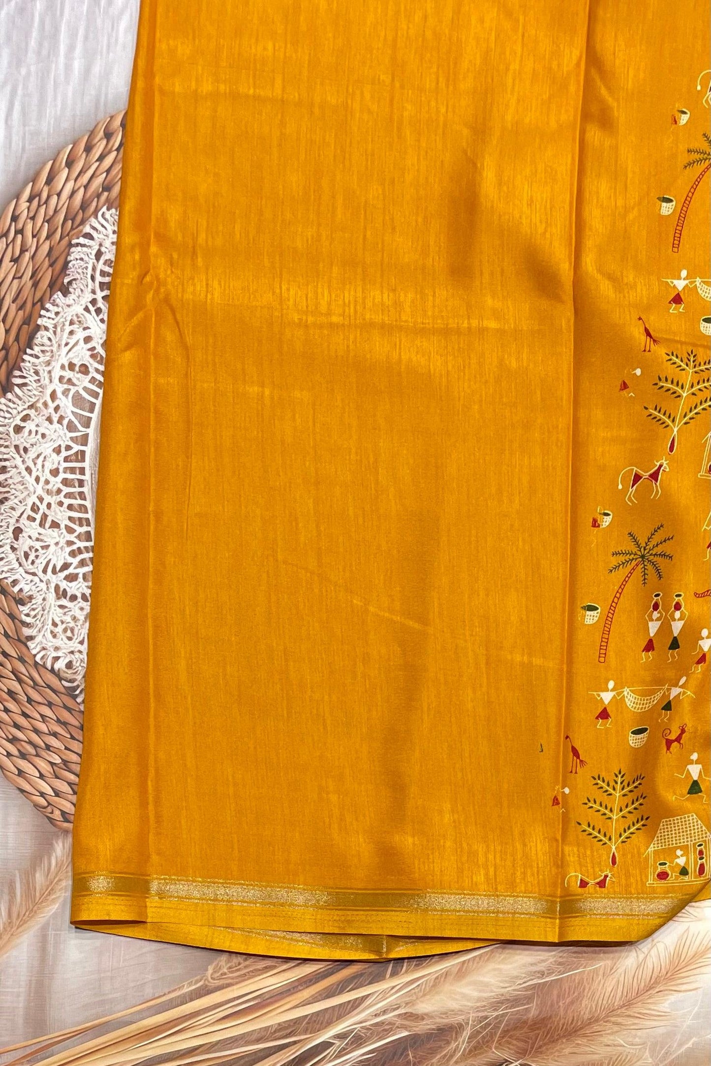 Warli Printed Silk | PPS12 - Manju Boutique