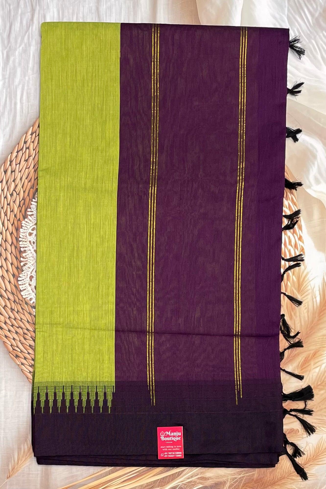 New Gen Kalyani Cotton Tower Border| KCSM13 - Manju Boutique
