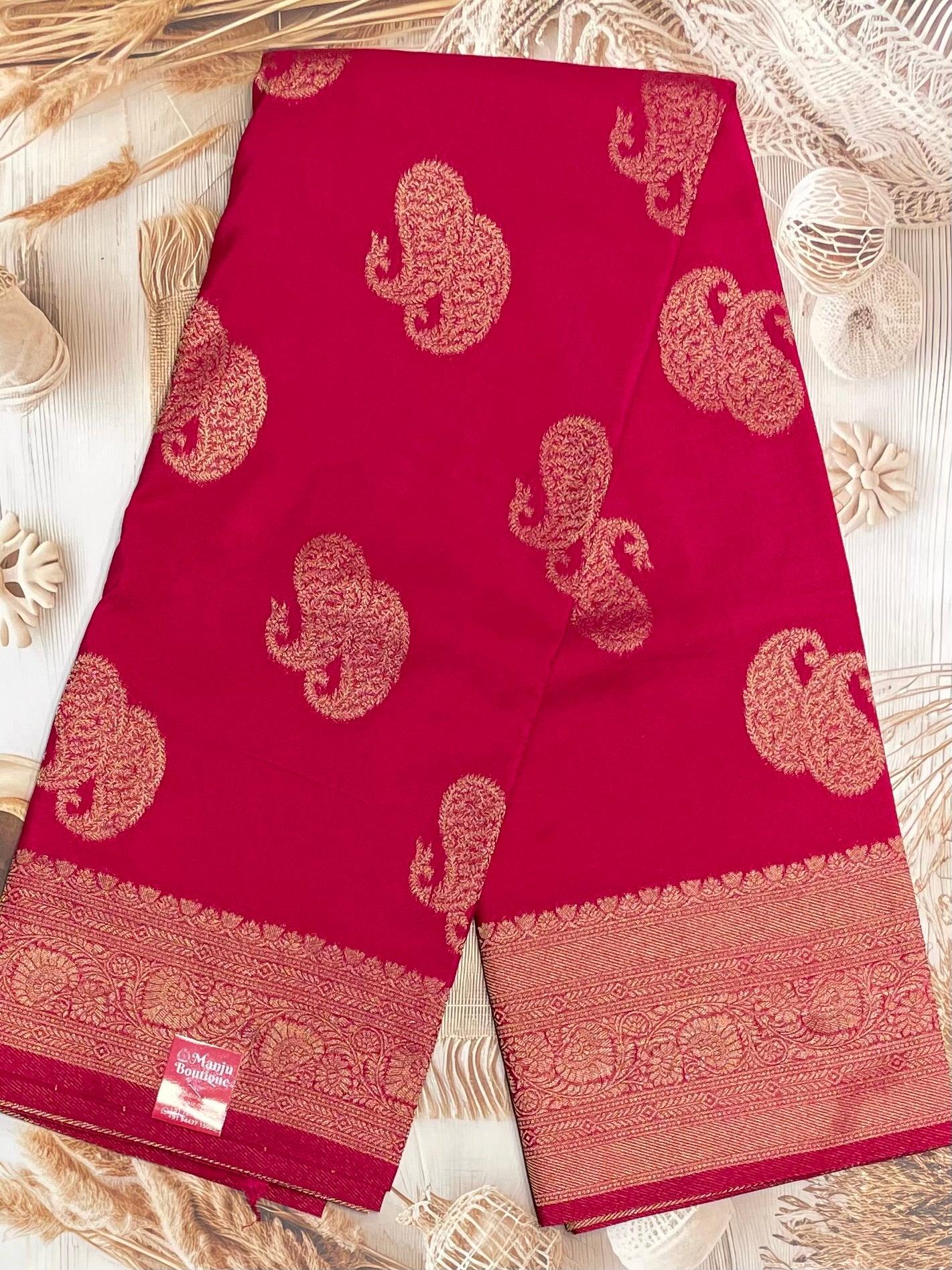 Bridal Soft Silk Saree| MBFC02 - Manju Boutique