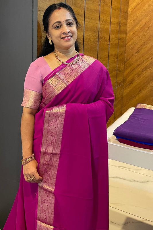 Premium Georgette Saree | MBPG03 - Manju Boutique