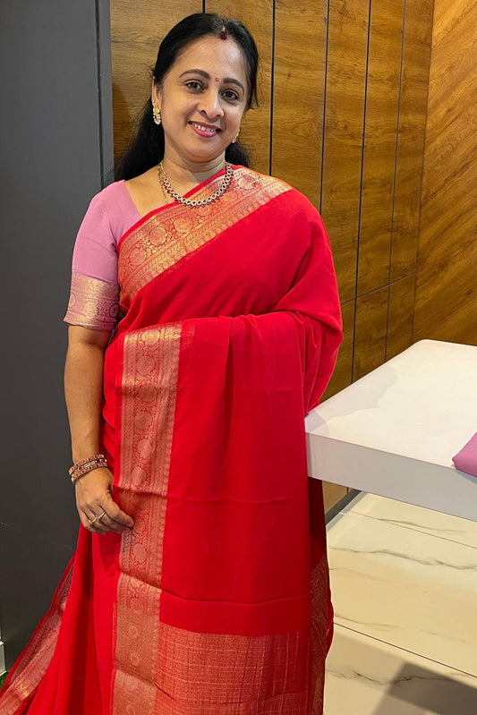Premium Georgette Saree | MBPG08 - Manju Boutique