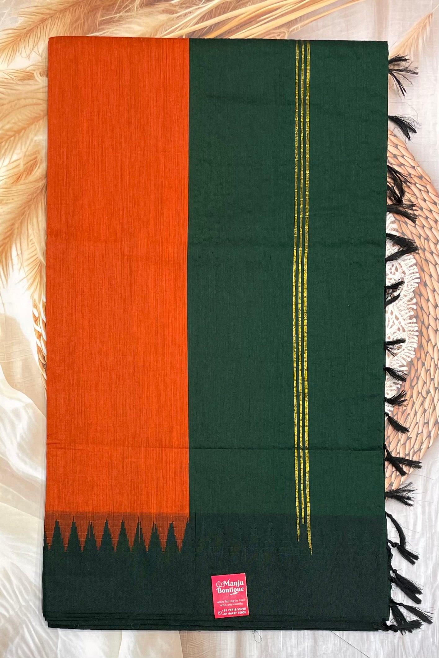 New Gen Kalyani Cotton Tower Border| KCSM14 - Manju Boutique