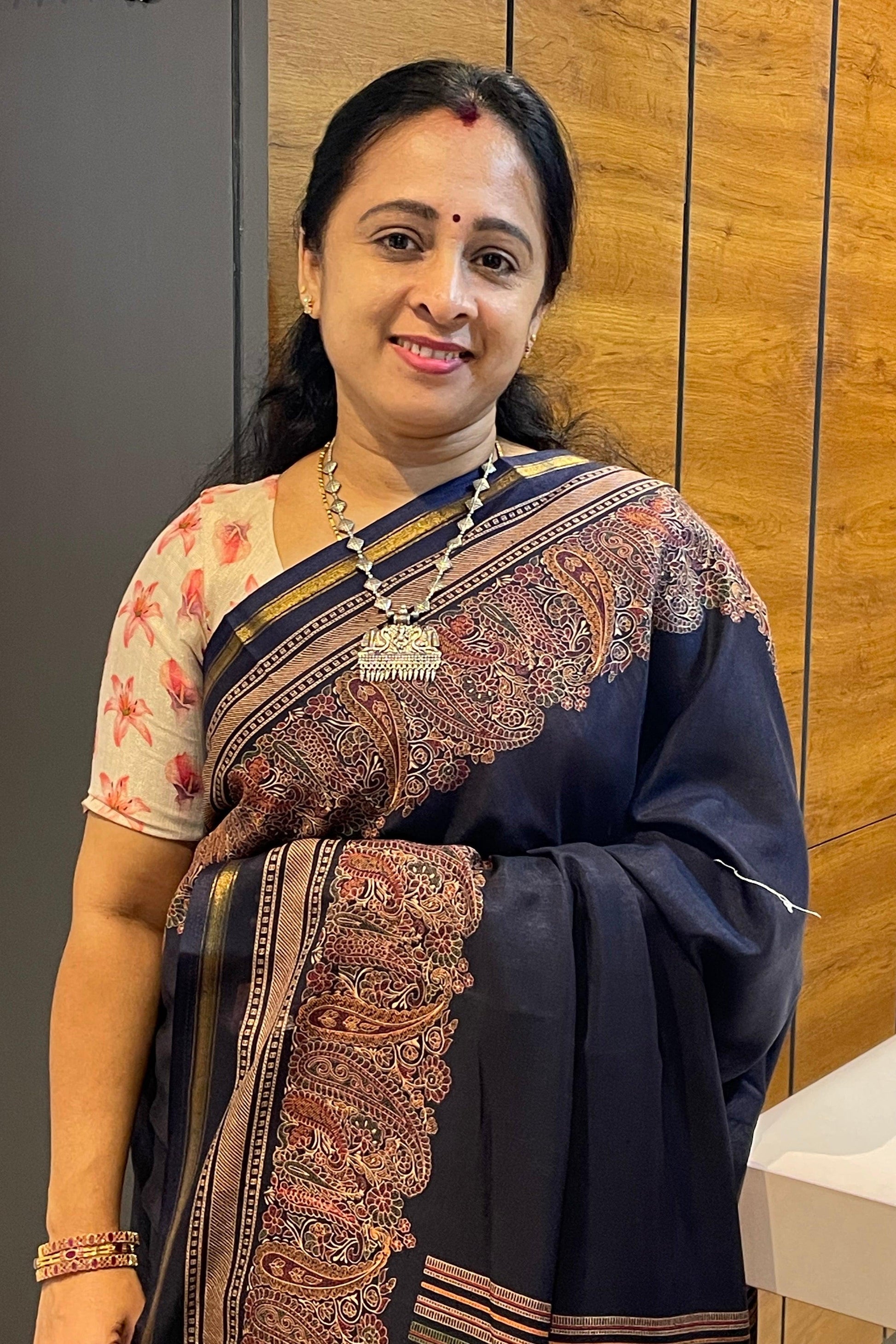 Kalamkari Printed Silk | PPS16 - Manju Boutique