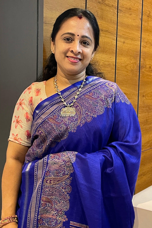 Kalamkari Printed Silk | PPS18 - Manju Boutique