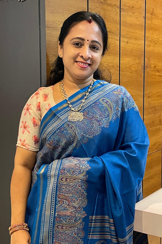 Kalamkari Printed Silk | PPS21 - Manju Boutique