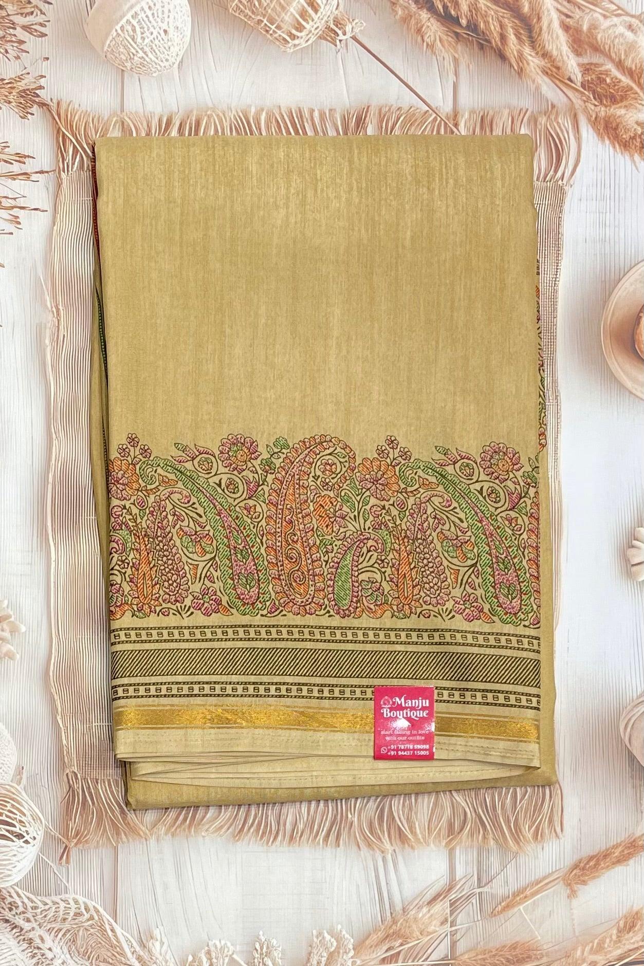 Kalamkari Printed Silk | PPS20 - Manju Boutique
