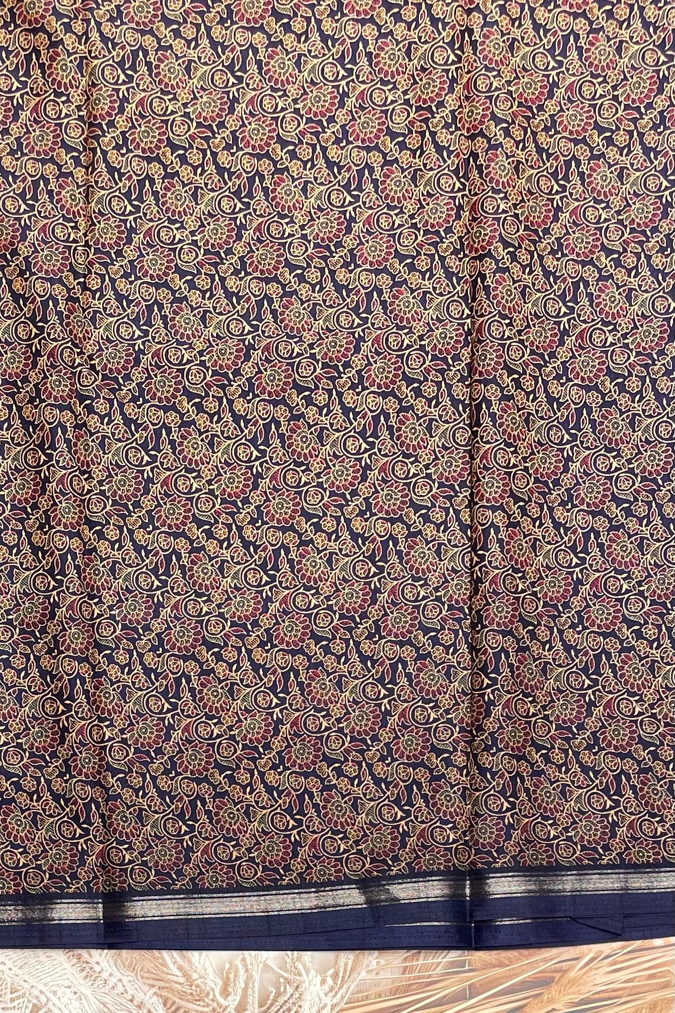 Kalamkari Printed Silk | PPS16 - Manju Boutique