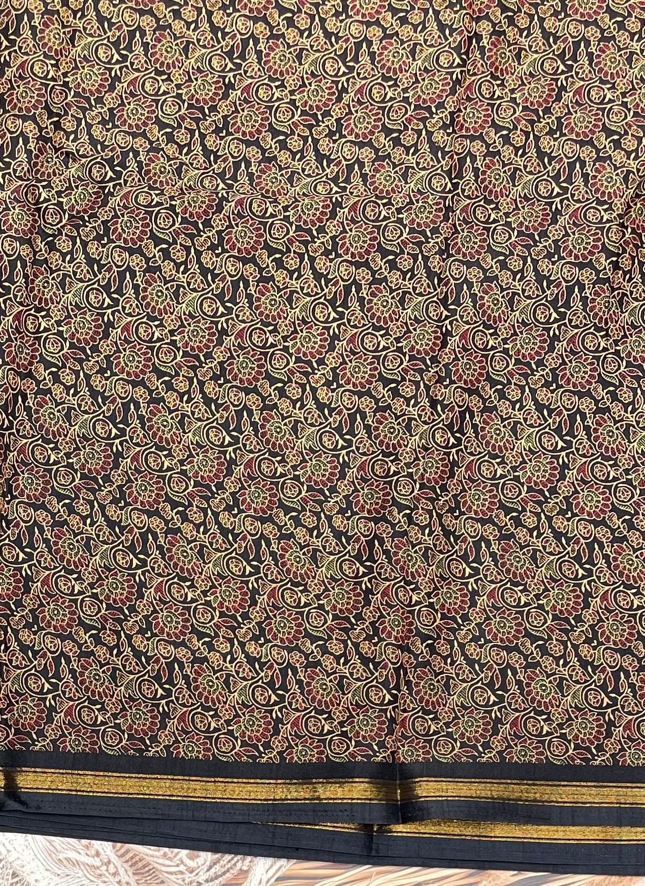 Kalamkari Printed Silk | PPS22 - Manju Boutique