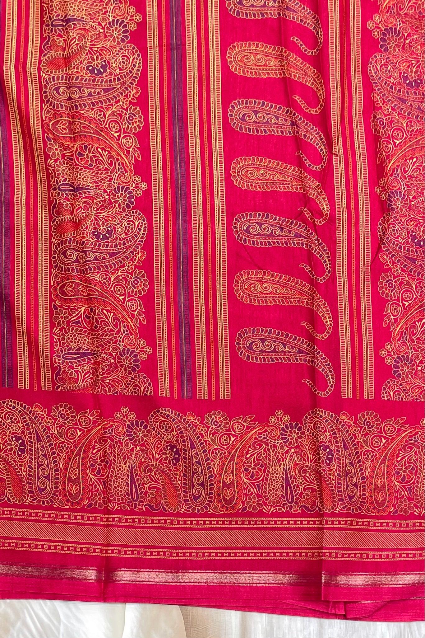 Kalamkari Printed Silk | PPS15 - Manju Boutique
