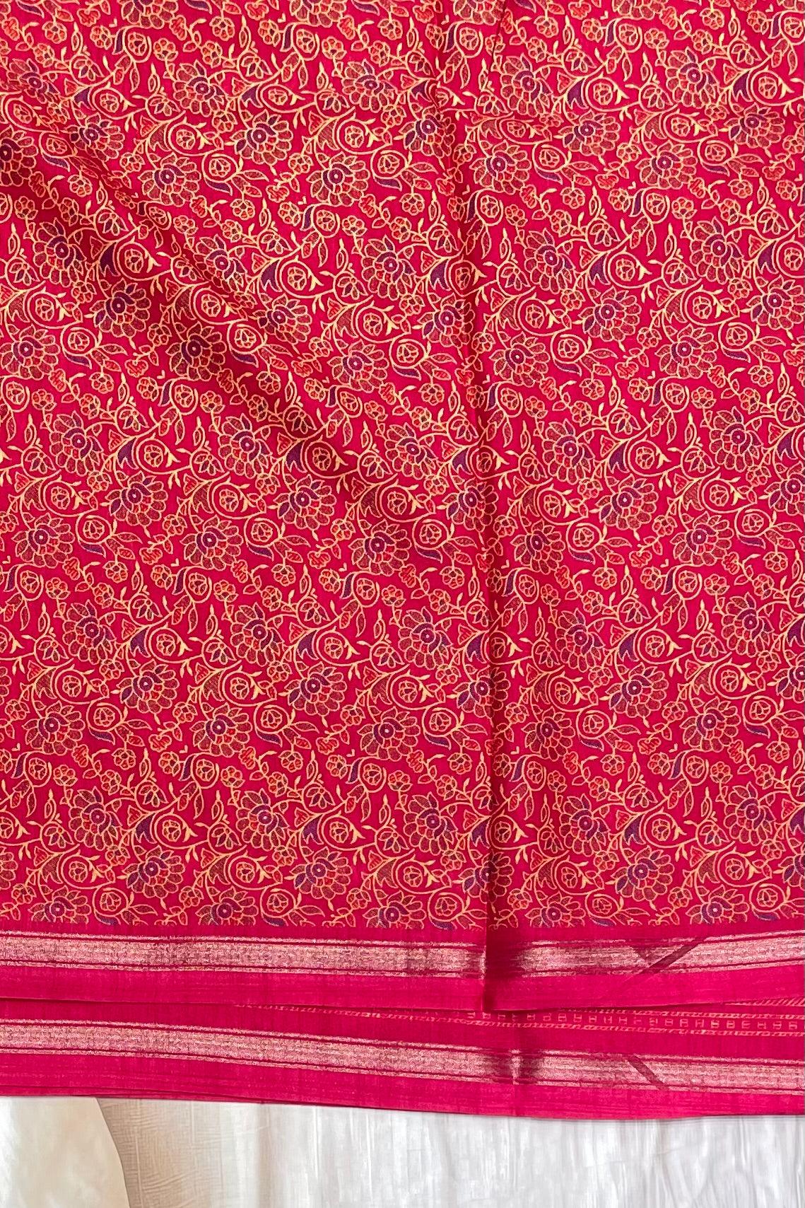 Kalamkari Printed Silk | PPS15 - Manju Boutique