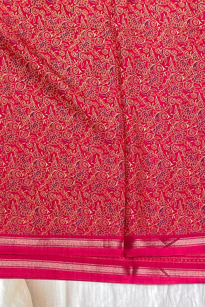 Kalamkari Printed Silk | PPS15 - Manju Boutique