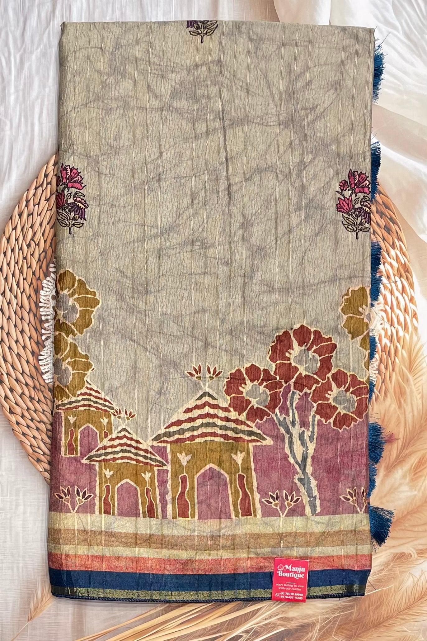 Semi Tussar Silk | MBCC03 - Manju Boutique