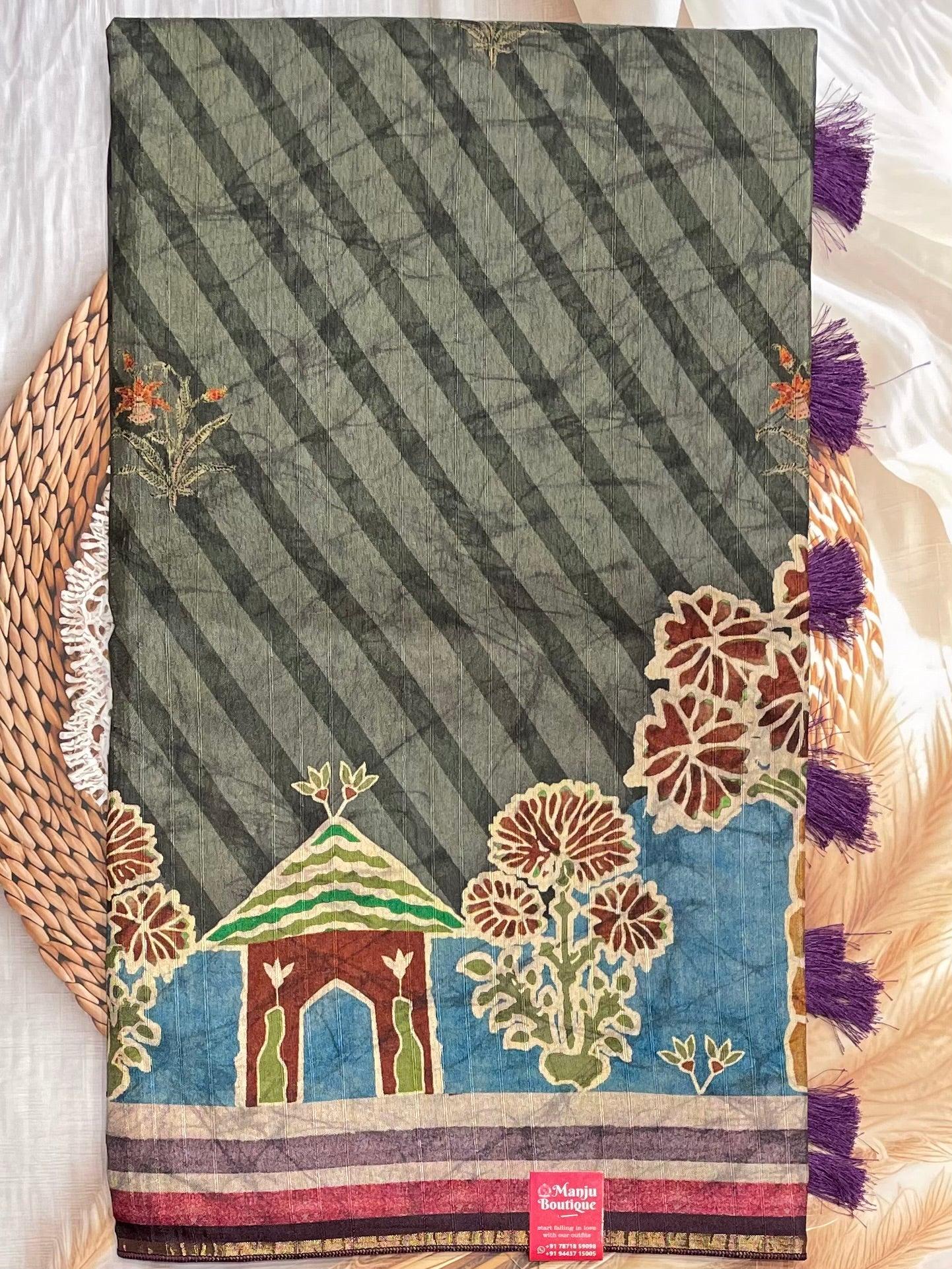 Semi Tussar Silk | MBCC09 - Manju Boutique