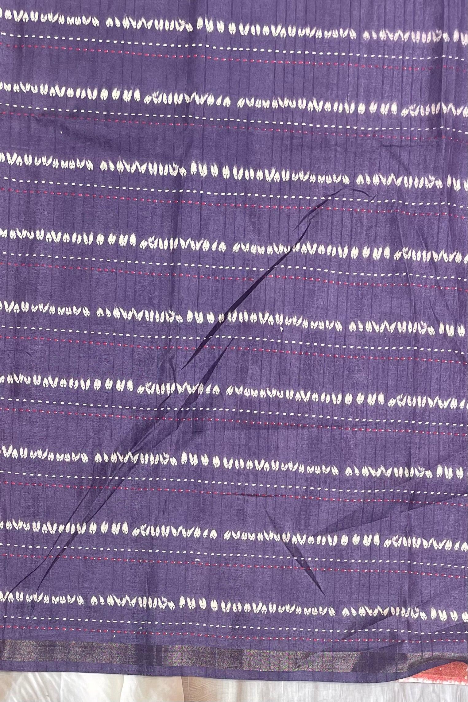 Tomato Pink Semi Tussar Silk | MBSP03 - Manju Boutique