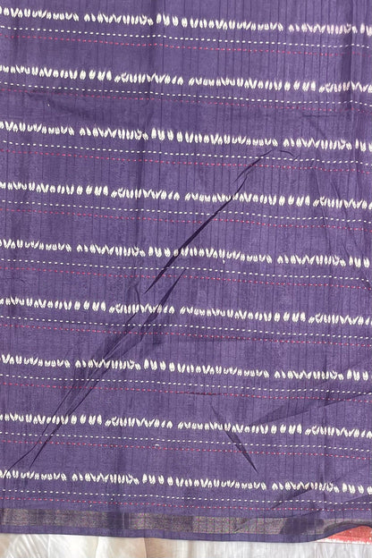 Tomato Pink Semi Tussar Silk | MBSP03 - Manju Boutique