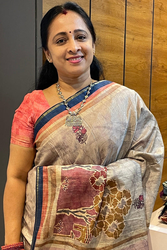 Semi Tussar Silk | MBCC03 - Manju Boutique