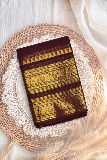Meenakshi -Kanchi Cotton |Deep Maroon| MCK34