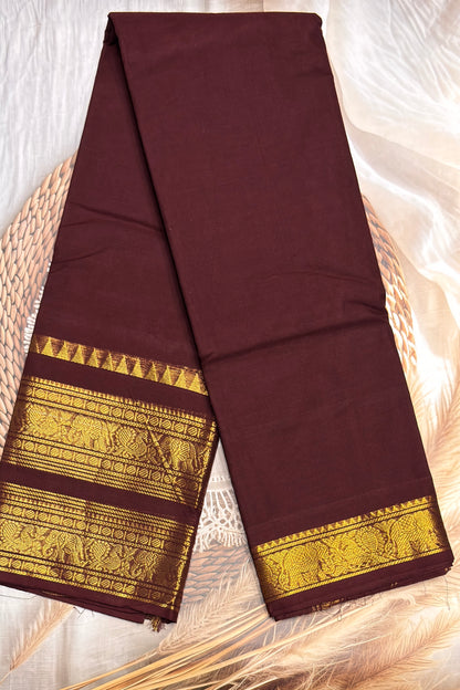 Meenakshi -Kanchi Cotton |Deep Maroon| MCK34