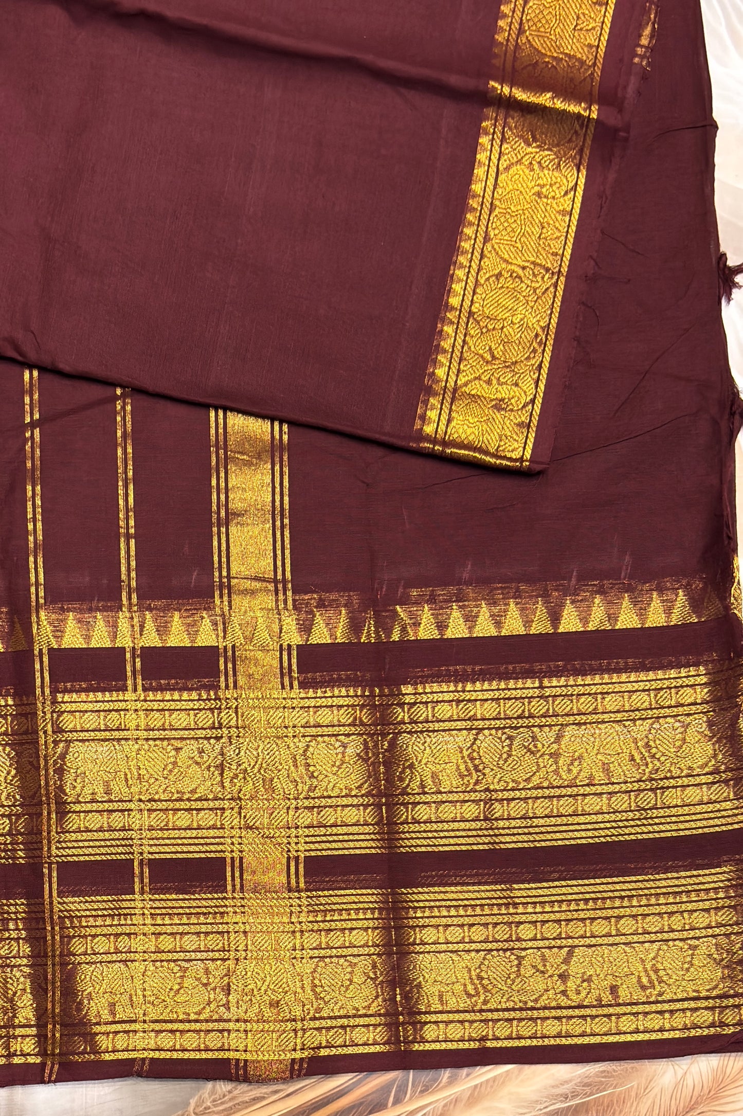 Meenakshi -Kanchi Cotton |Deep Maroon| MCK34