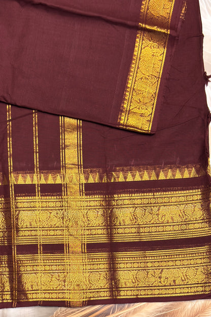 Meenakshi -Kanchi Cotton |Deep Maroon| MCK34