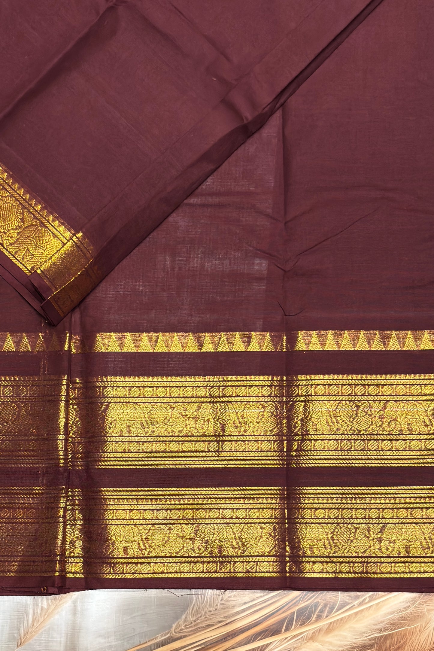 Meenakshi -Kanchi Cotton |Deep Maroon| MCK34